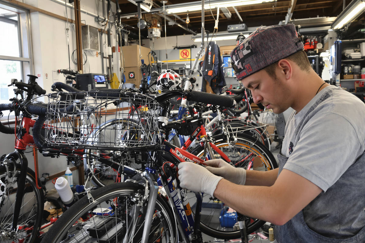 自転車メンテナンスチーム